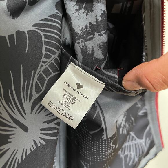 Obermeyer red hooded windbreaker jacket with adjustable hem mens S - Picture 7 of 11